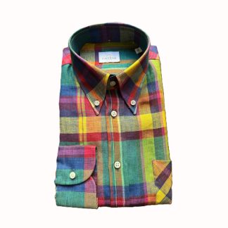 Davis 5 button-down collar linen