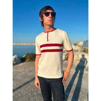 Tahiti 5 burgundy stripes